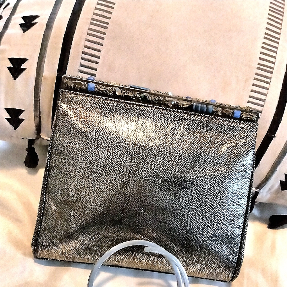 Rare bejeweled Gucci clutch and bracelet